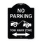 Signmission No Parking Tow-Away Zone W/ Bidirectional Arrow Heavy-Gauge Aluminum Sign, 24" x 18", BW-1824-23608 A-DES-BW-1824-23608 - alternate 1